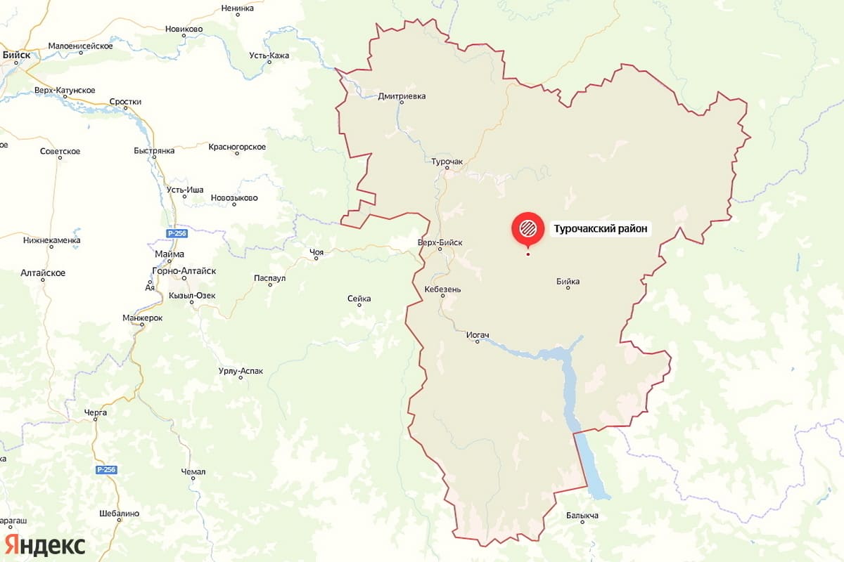 Карта Турочакского района Республики Алтай